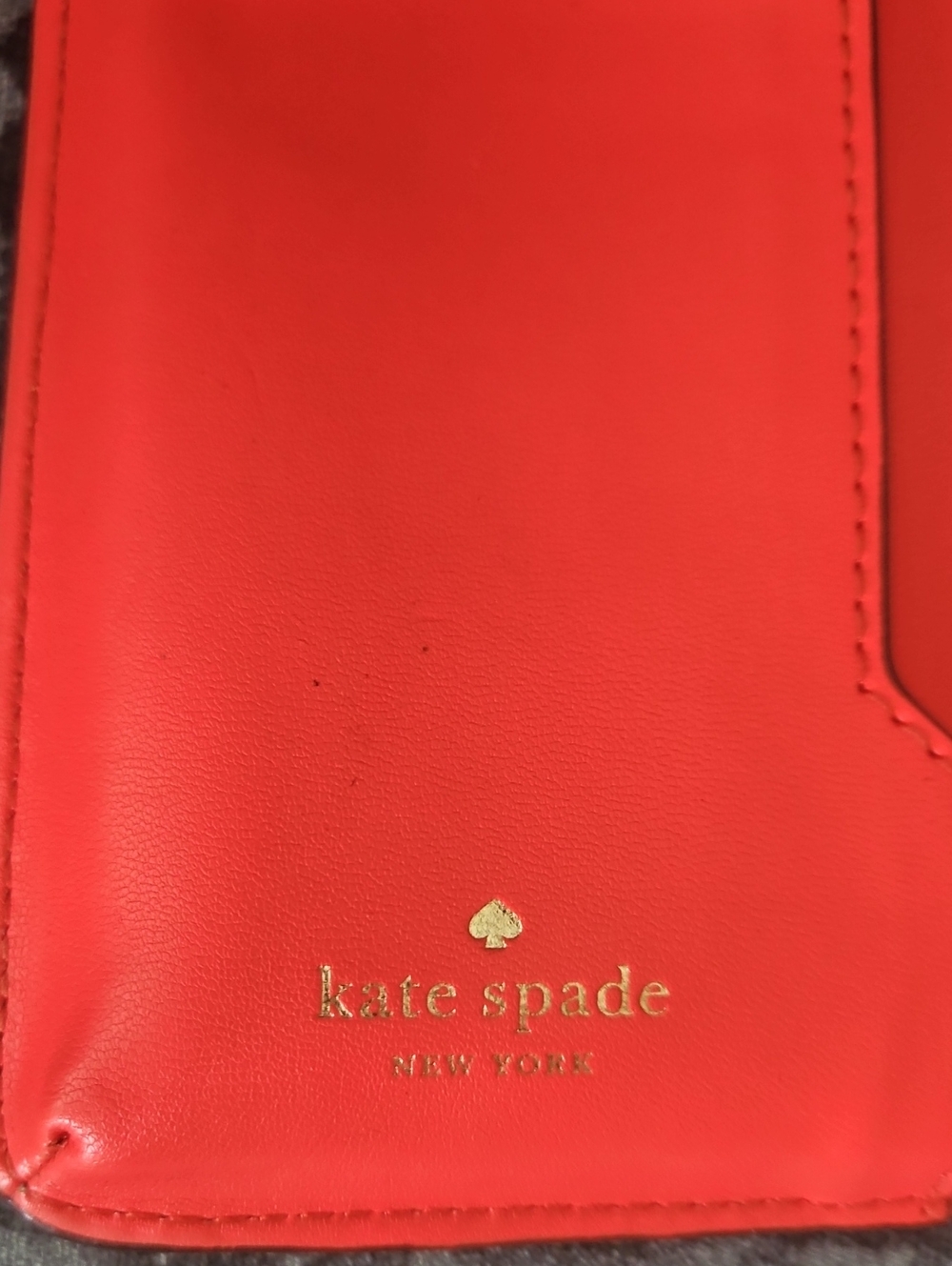 kate spade Coral-Red Envelope Wristlet with Strap, GC - Picture 6 of 14